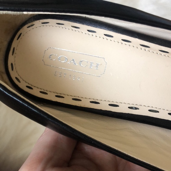 COACH Nappa Leather Buffy Black Heels - Picture 8 of 16